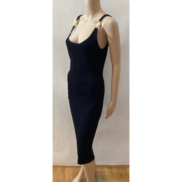 VERSACE RIBBED STRETCH KNIT DRESS - Picture 1 of 5